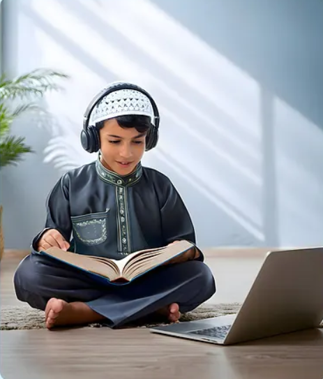 Student practicing Quran recitation